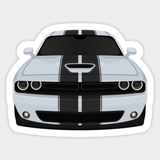 Challenger Silver + Stripes Sticker